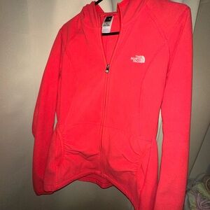 The North Face Womens TKA 100 Texture zip Microvelour pink jacket size large